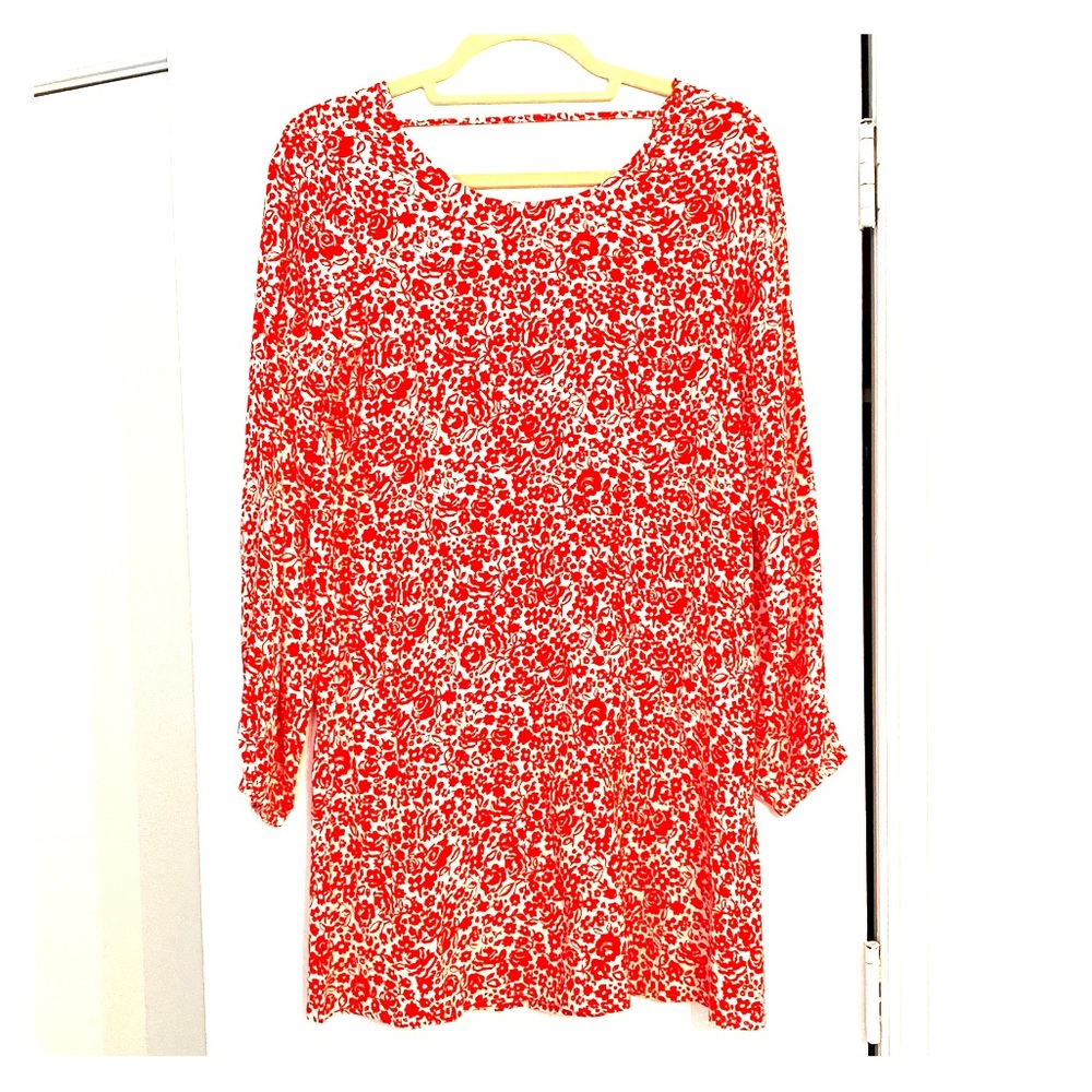 Perfect BILLABONG red/orange floral summer dress